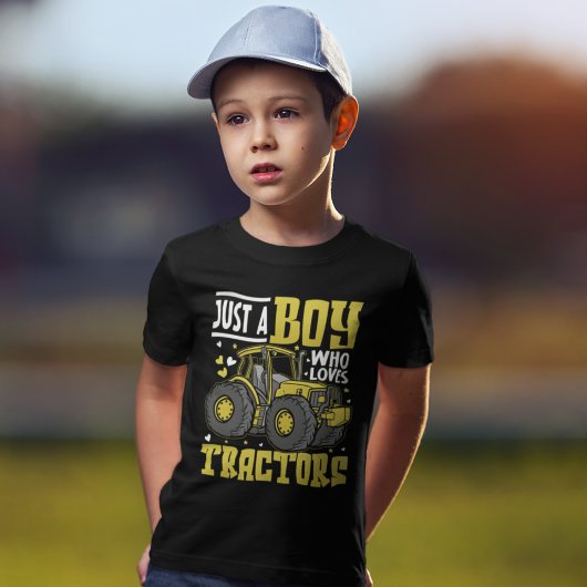 Just a Boy Who Loves Tractors T-shirt