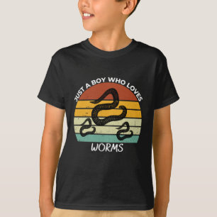 Just a boy who loves worms t-shirt