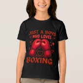 just a boys who loves boxing Tri-Blend shirt (Voorkant)