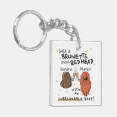 "Just a Brunette and a Red Head" Aangepaste Sleute Sleutelhanger (Voorkant Links)