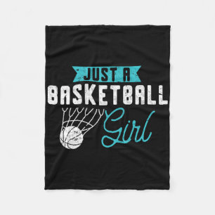 Just A Bysketbyll Girl Bysketbyll Speler Dames Bys Fleece Deken