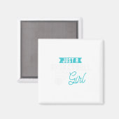 Just A Bysketbyll Girl Bysketbyll Speler Dames Bys Magneet (Voorkant / Achterkant)