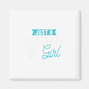 Just A Bysketbyll Girl Bysketbyll Speler Dames Bys Magneet