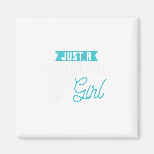 Just A Bysketbyll Girl Bysketbyll Speler Dames Bys Magneet (Voorkant)