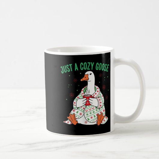 Just A Cozy Goose Funny Christmas Men Women Kids S Koffiemok (Rechts)