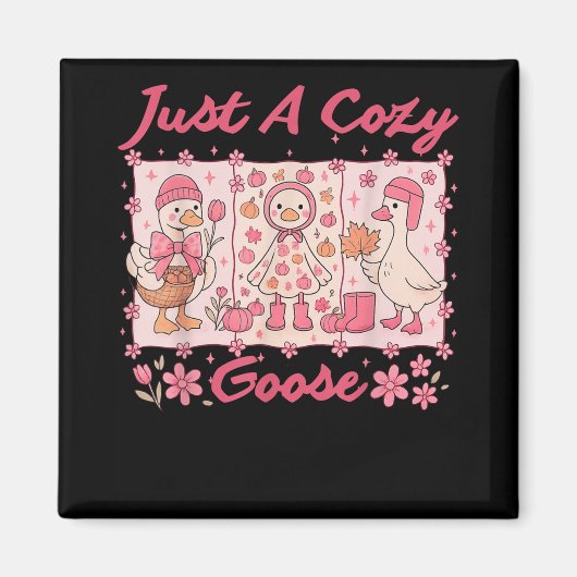 Just A Cozy Goose Funny Meme Thanksgiving Herfst F Magneet (Voorkant)