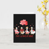 Just A Cute Goose Funny Valentines Shirt For Women Kaart (Gele Bloem)