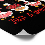 Just A Cute Goose Funny Valentines Shirt For Women Poster (Hoek)
