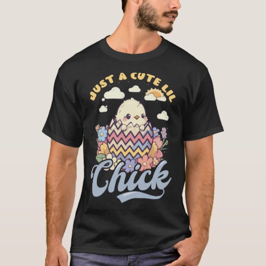 Just A Cute Little Chick Christian Easter T-shirt (Voorkant)