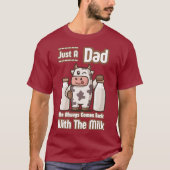 Just A Dad Funny Koe met Milk Dad Jokes Mannen T-shirt (Voorkant)