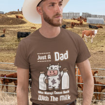 Just A Dad Funny Koe met Milk Dad Jokes Mannen