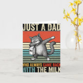 Just A Dad Who Always Came Back With The Milk Fath Kaart (Gele Bloem)