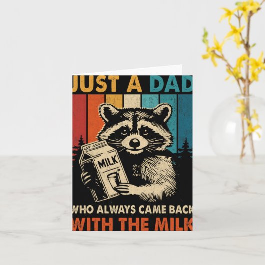 Just A Dad Who Always Came Back With The Milk Fath Kaart (Gele Bloem)