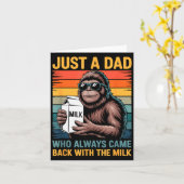 Just A Dad Who Always Came Back With The Milk Sasq Kaart (Gele Bloem)