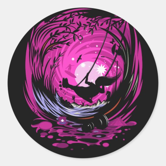 Just A Dream Ronde Sticker (Voorkant)