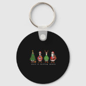 Just A Festive Goose Christmas Funny Silly Holiday Sleutelhanger (Voorkant)