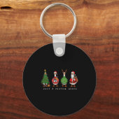 Just A Festive Goose Christmas Funny Silly Holiday Sleutelhanger (Voorkant)
