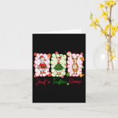 Just A Festive Goose Christmas Holiday Funny Silly Kaart (Gele Bloem)