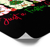Just A Festive Goose Christmas Holiday Funny Silly Poster (Hoek)