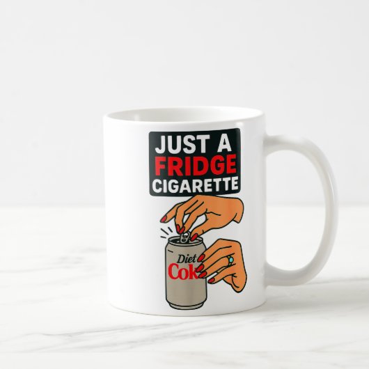 Just A Fridge Cigarette Funny Hand Design Cool Cos Koffiemok (Rechts)