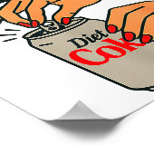 Just A Fridge Cigarette Funny Hand Design Cool Cos Poster (Hoek)