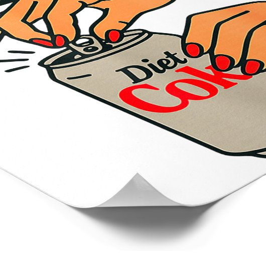 Just A Fridge Cigarette Funny Hand Design Cool Cos Poster (Hoek)