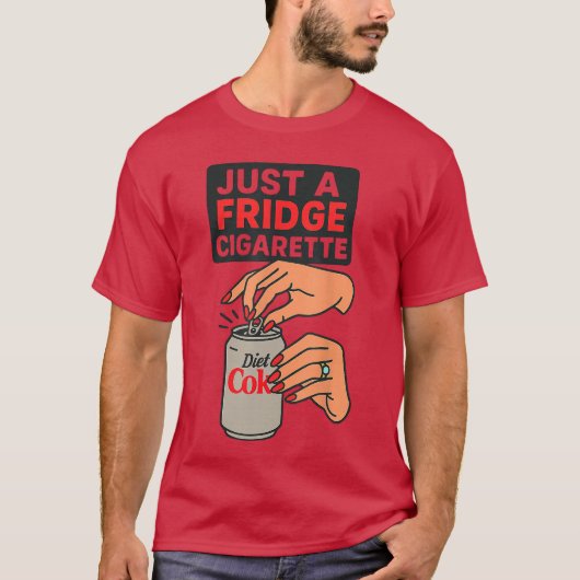 Just A Fridge Cigarette Funny Hand Design Cool Cos T-shirt (Voorkant)