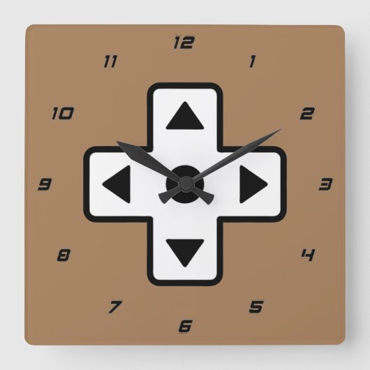 Just a Fun Old Arcade Game Controller Vierkante Klok (Voorkant)