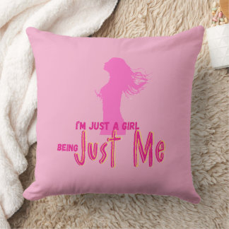 just a girl, cute pillow, aesthetic pillow kussen