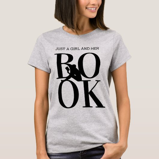 Just A Girl en haar boek Graphic T-shirt voor vrou (Voorkant)
