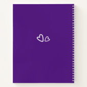 Just a Girl Triathlon houdt van leuke Paarse witte Notitieboek (Achterkant)