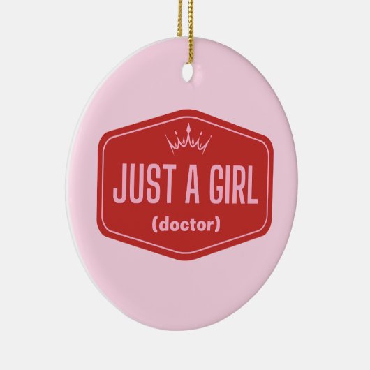 Just A Girl - vul het blanco in - Feminist Keramisch Ornament (Rechts)