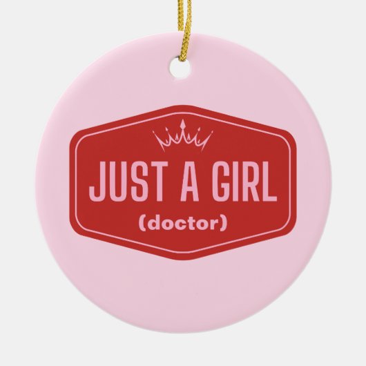Just A Girl - vul het blanco in - Feminist Keramisch Ornament (Voorkant)