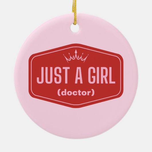 Just A Girl - vul het blanco in - Feminist Keramisch Ornament (Achterkant)