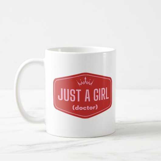 Just A Girl - vul het blanco in - Feminist Koffiemok (Links)