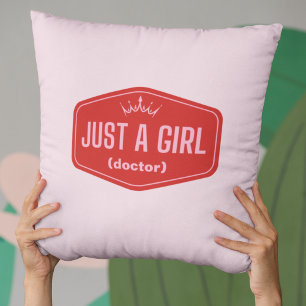Just A Girl - vul het blanco in - Feminist Kussen