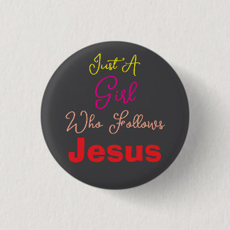 Just a Girl Who Follows Jesus Colorful Ronde Button 3,2 Cm
