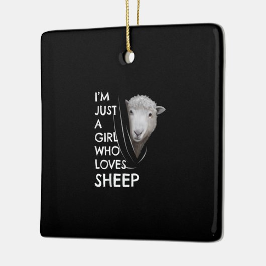 Just A Girl Who Love sheep | Sheep Fans gift Keramisch Ornament (Links)