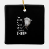Just A Girl Who Love sheep | Sheep Fans gift Keramisch Ornament (Voorkant)