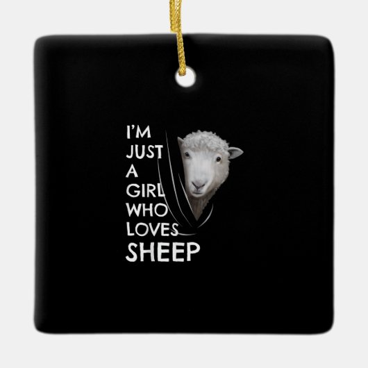 Just A Girl Who Love sheep | Sheep Fans gift Keramisch Ornament (Voorkant)