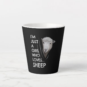 Just A Girl Who Love sheep   Sheep Fans gift Latte Mok