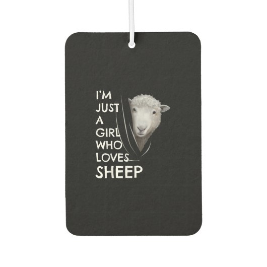 Just A Girl Who Love sheep | Sheep Fans gift Luchtverfrisser (Voorkant)
