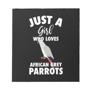 Just A Girl Who Loves African Grey Parrot Notitieblok