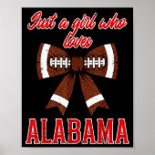 Just A Girl Who Loves Alabama Kids Women Girls You Poster (Voorkant)