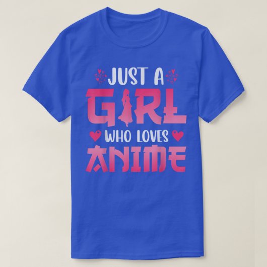 Just A Girl Who Loves Anime T-shirt (Design voorkant)