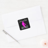 Just a girl who loves Basketball Vierkante Sticker (Envelop)