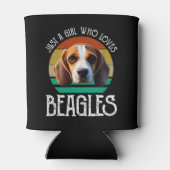 Just A Girl Who Loves Beagles Blikjeskoeler (Achterkant)