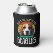 Just A Girl Who Loves Beagles Blikjeskoeler (Blikje Achterkant)