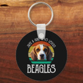 Just A Girl Who Loves Beagles Sleutelhanger (Voorkant)