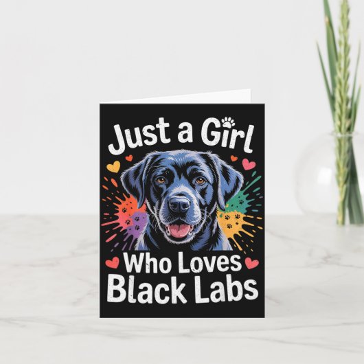 Just A Girl Who Loves Black Labs - Labrador Dog Lo Kaart (Voorkant)